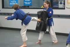 black belt testing pad work 