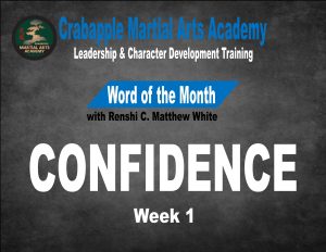 word of the month - Confidence Week 1