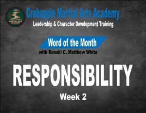 Word of the month - responsibility week 2