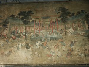 painting of the Shaolin Temple fight 
