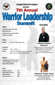 7th Annual Warrior Leadership Summit with O'Sensei Steven Roensch and Professor Tamas Torok 