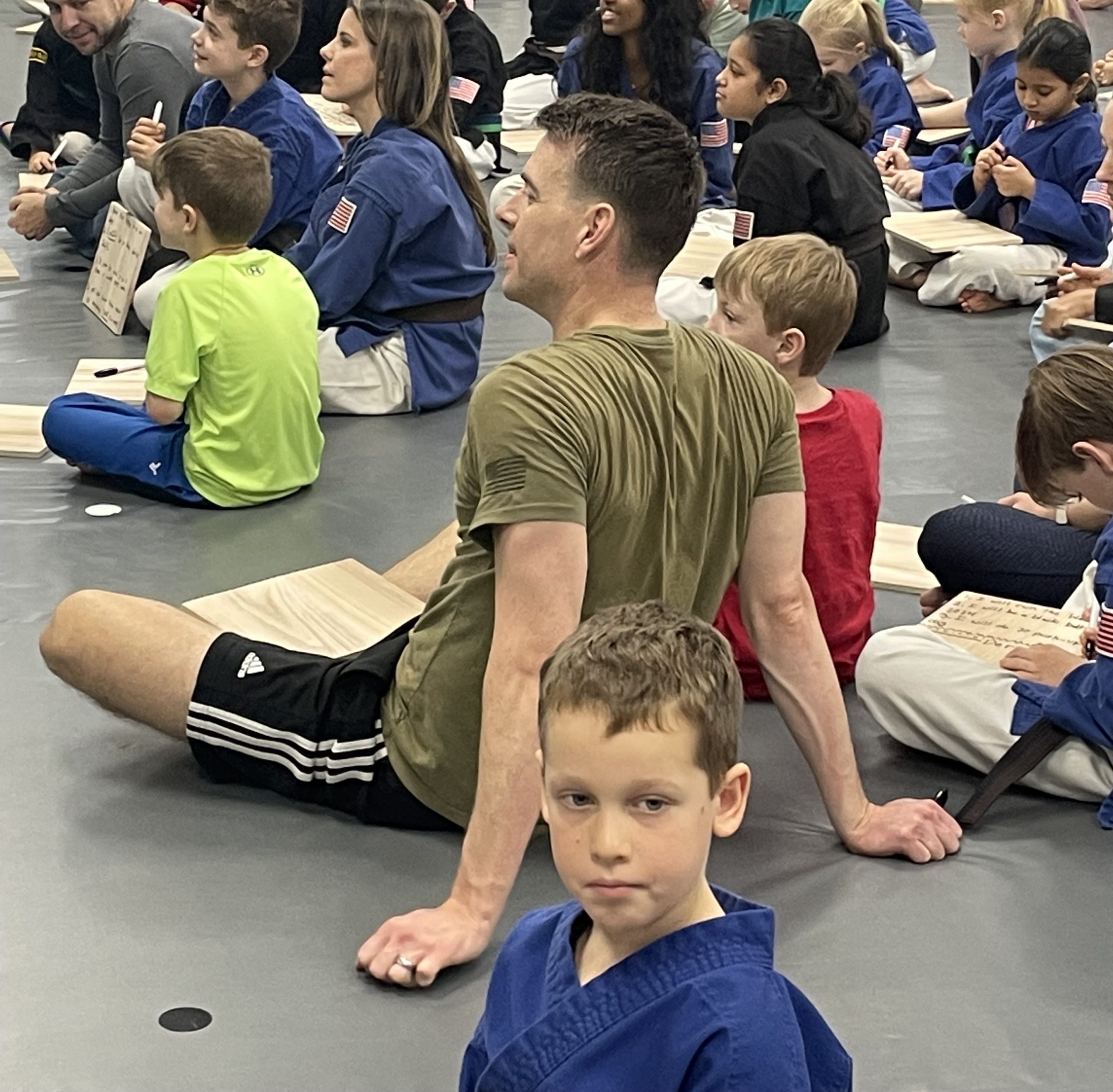 child staring at camra