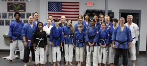 Black Belts standing together